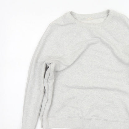 Hush Women’s Grey XS Cotton Pullover Crew Neck Raglan Sweatshirt