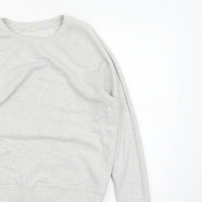 Hush Women’s Grey XS Cotton Pullover Crew Neck Raglan Sweatshirt