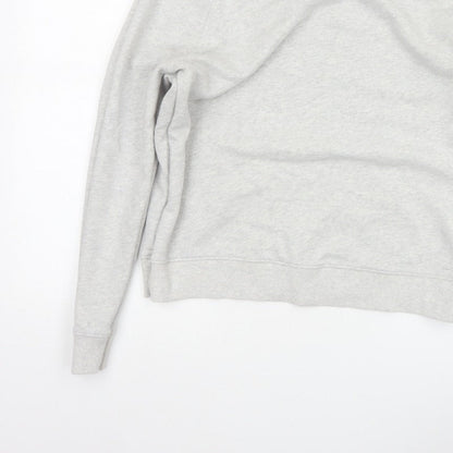 Hush Women’s Grey XS Cotton Pullover Crew Neck Raglan Sweatshirt