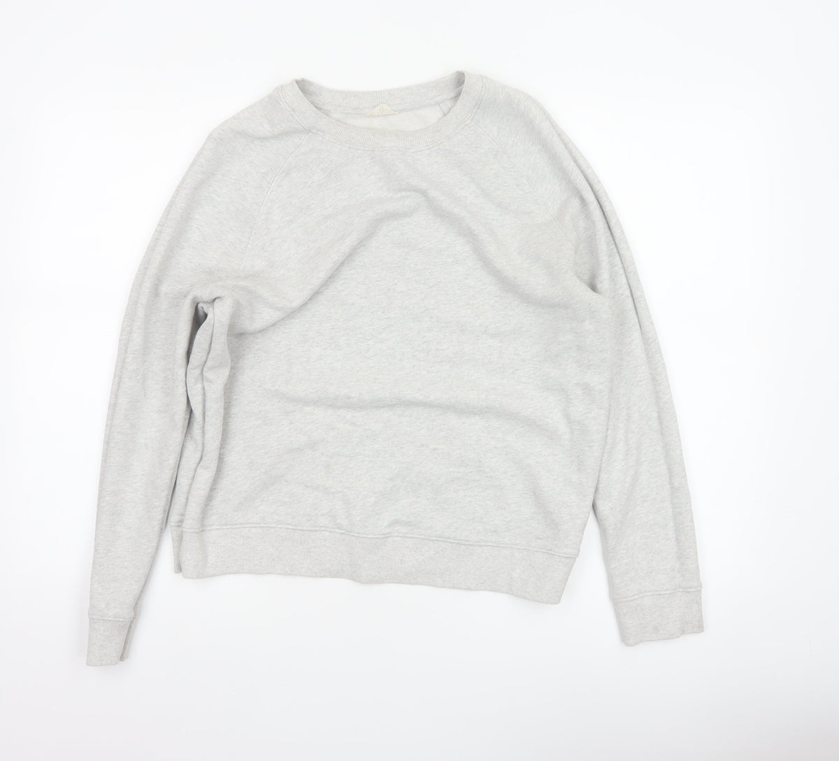 Hush Women’s Grey XS Cotton Pullover Crew Neck Raglan Sweatshirt