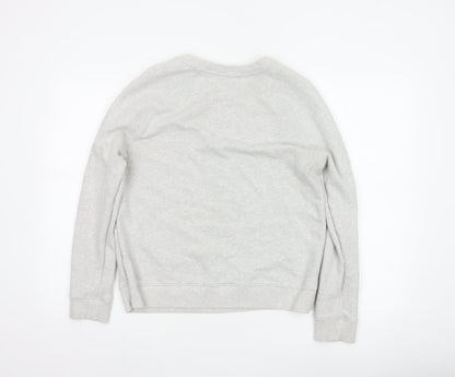 Hush Women’s Grey XS Cotton Pullover Crew Neck Raglan Sweatshirt