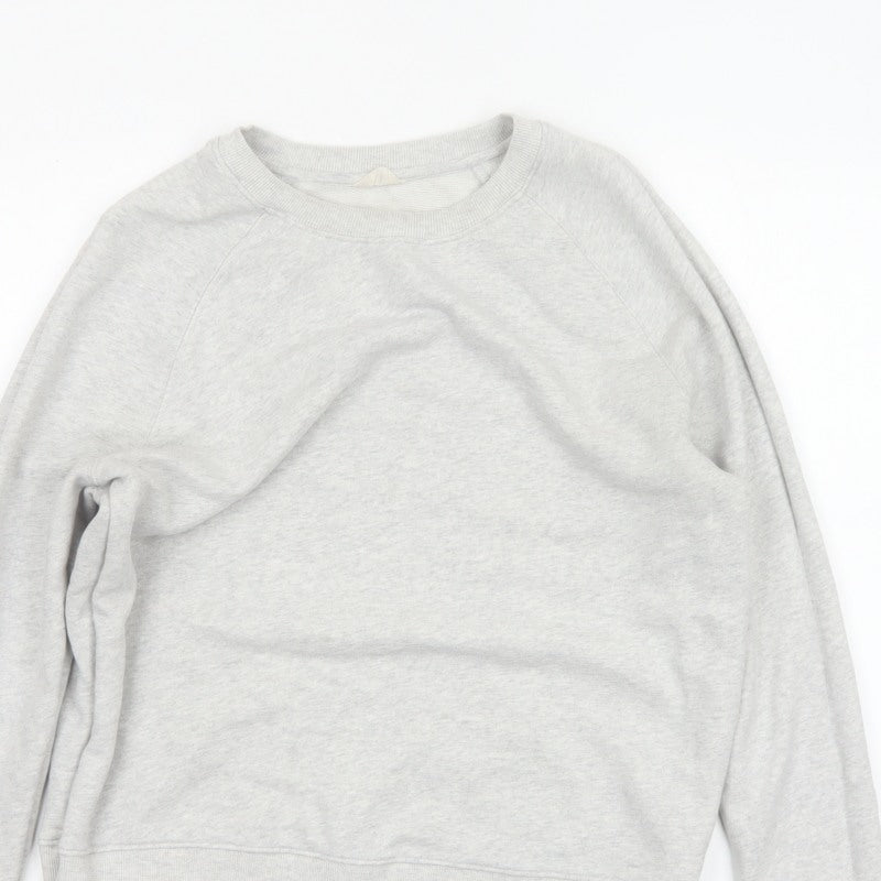 Hush Women’s Grey XS Cotton Pullover Crew Neck Raglan Sweatshirt