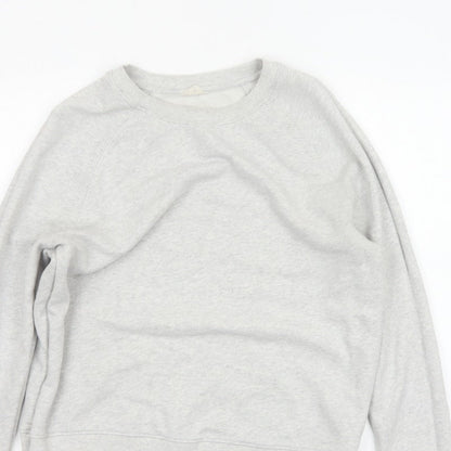 Hush Women’s Grey XS Cotton Pullover Crew Neck Raglan Sweatshirt