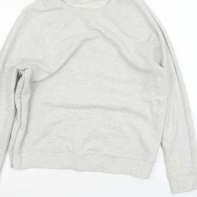 Hush Women’s Grey XS Cotton Pullover Crew Neck Raglan Sweatshirt