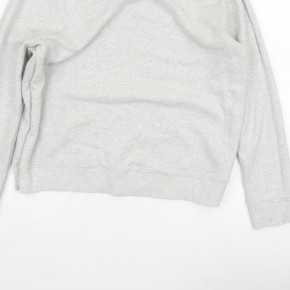 Hush Women’s Grey XS Cotton Pullover Crew Neck Raglan Sweatshirt
