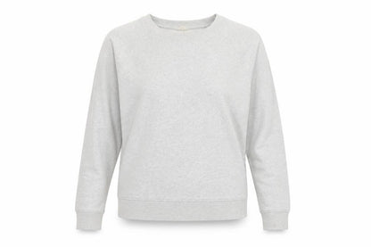 Hush Women’s Grey XS Cotton Pullover Crew Neck Raglan Sweatshirt