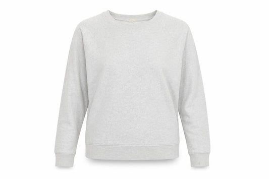 Hush Women’s Grey XS Cotton Pullover Crew Neck Raglan Sweatshirt
