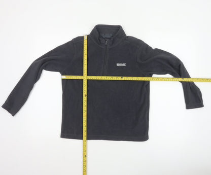 Regatta Boys Black 13 Years 1/4 Zip Fleece Sweatshirt Outdoor