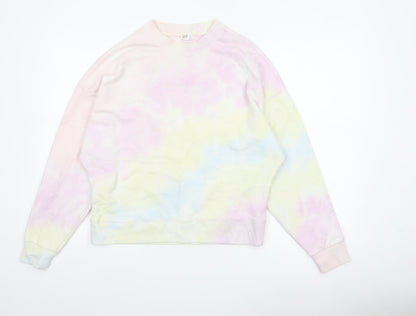 Gap Women’s Multicoloured XS Pastel Tie Dye Logo Crew Sweatshirt