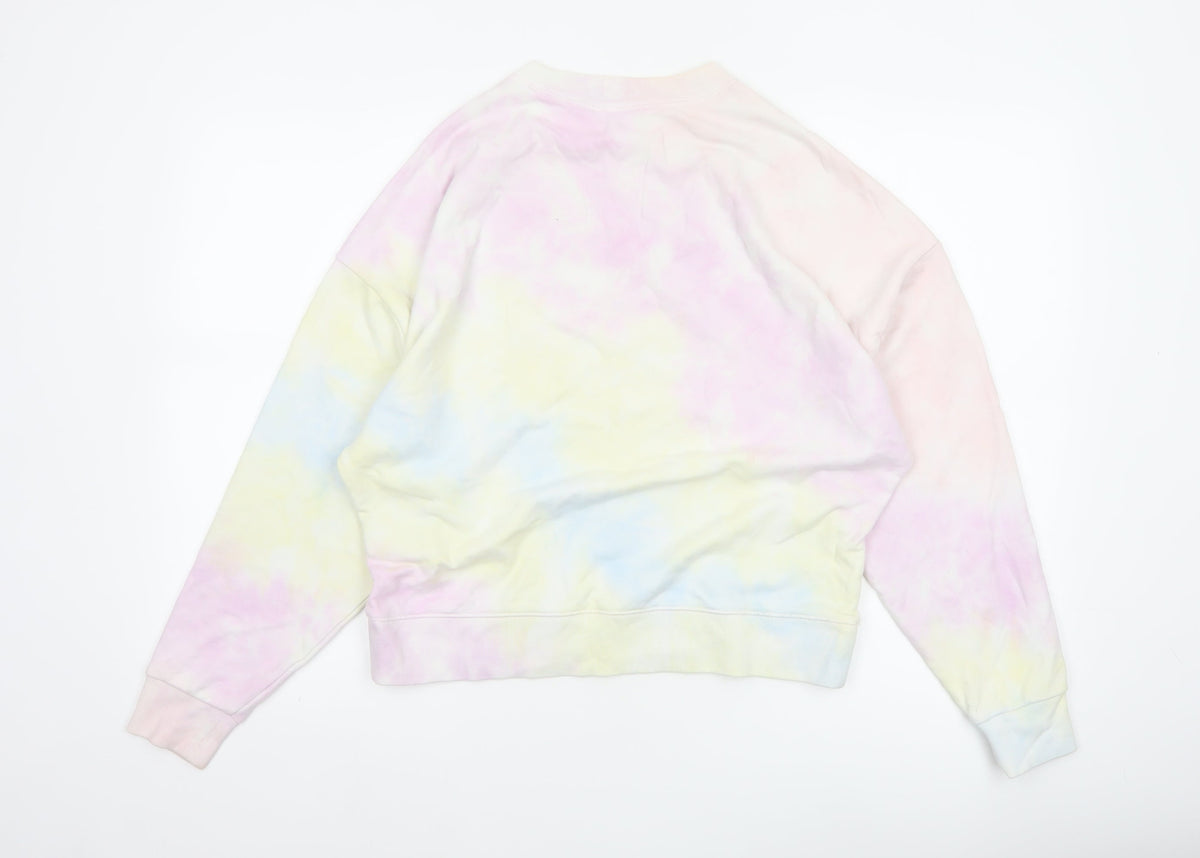 Gap Women’s Multicoloured XS Pastel Tie Dye Logo Crew Sweatshirt