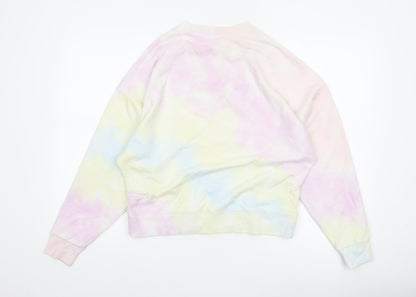 Gap Women’s Multicoloured XS Pastel Tie Dye Logo Crew Sweatshirt