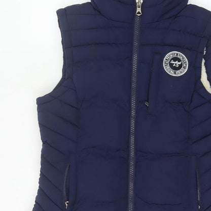 SoulCal & Co Women’s Navy Size 8 Hooded Quilted Puffer Gilet