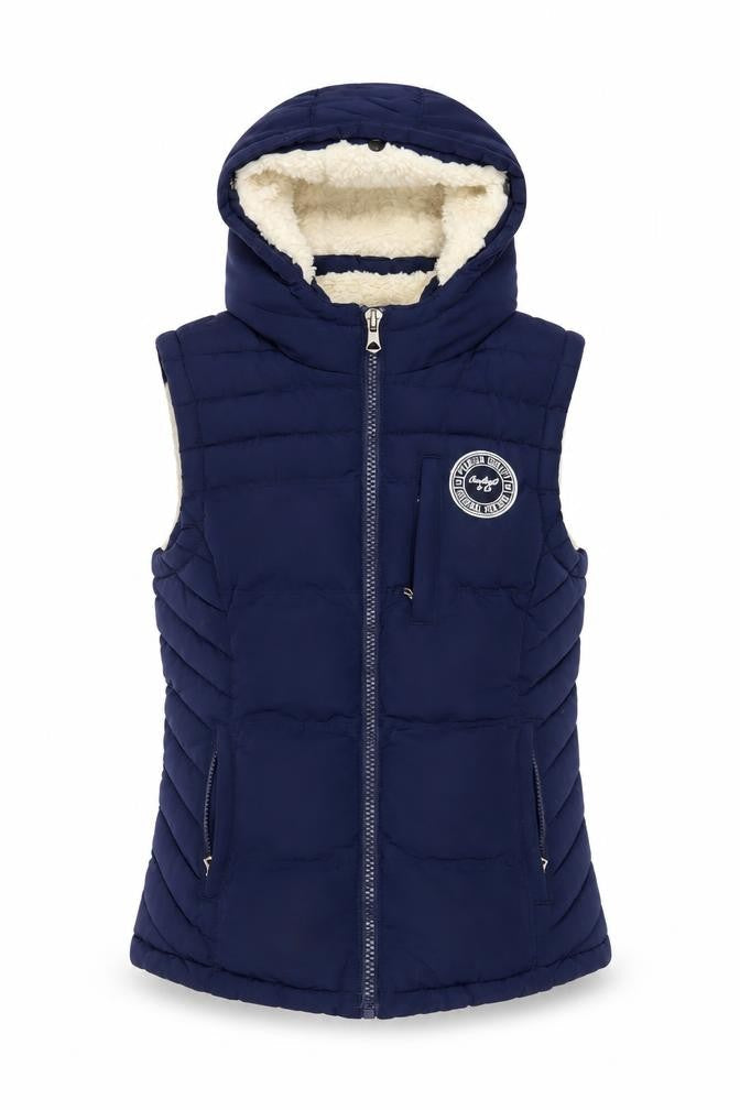 SoulCal & Co Women’s Navy Size 8 Hooded Quilted Puffer Gilet