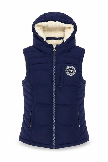 SoulCal & Co Women’s Navy Size 8 Hooded Quilted Puffer Gilet