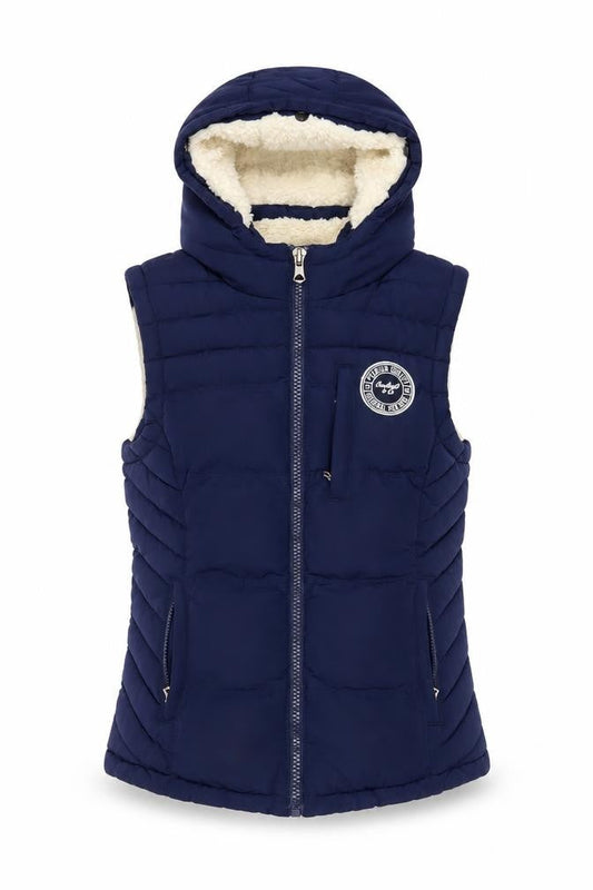 SoulCal & Co Women’s Navy Size 8 Hooded Quilted Puffer Gilet