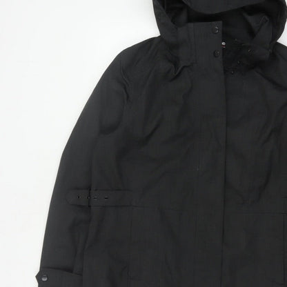 Kirkland Signature Unisex Black L Hooded Long Trench Coat