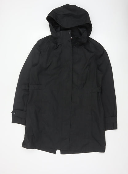 Kirkland Signature Unisex Black L Hooded Long Trench Coat