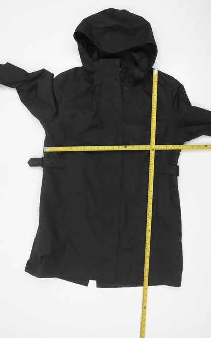 Kirkland Signature Unisex Black L Hooded Long Trench Coat