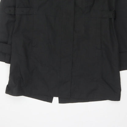 Kirkland Signature Unisex Black L Hooded Long Trench Coat