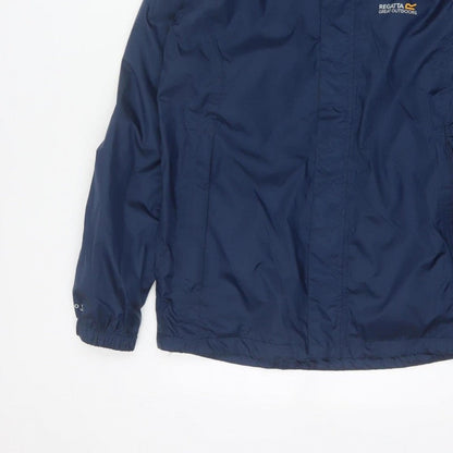 Regatta Men’s Blue M Hooded Waterproof Outdoor Rain Jacket