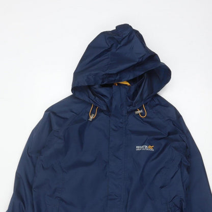 Regatta Men’s Blue M Hooded Waterproof Outdoor Rain Jacket