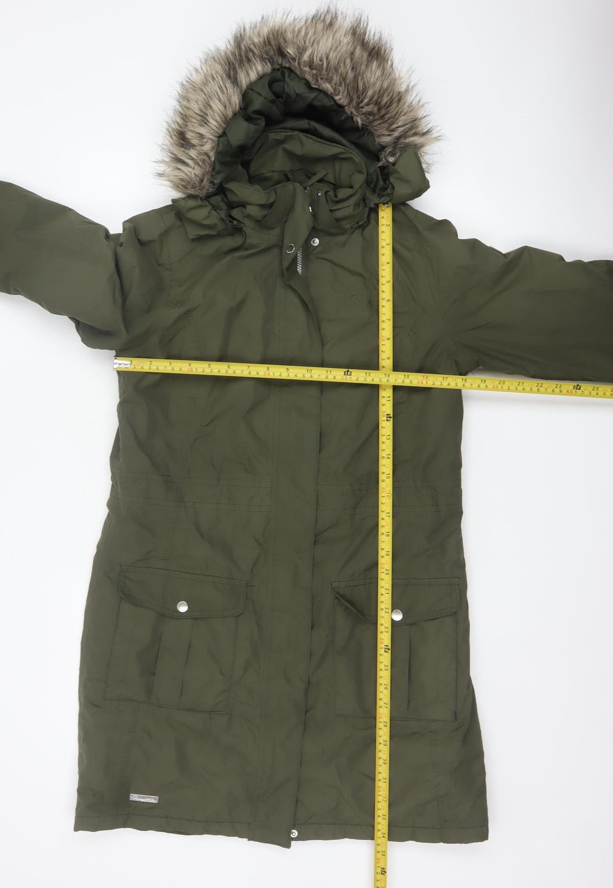 Regatta Women’s Green UK 12 Long Hooded Faux Fur Trim Parka Coat