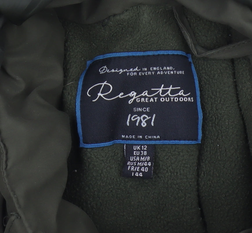 Regatta Women’s Green UK 12 Long Hooded Faux Fur Trim Parka Coat