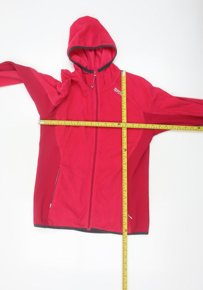 Regatta Women Red UK 10 Full Zip Hooded Fleece Hiking Hoodie