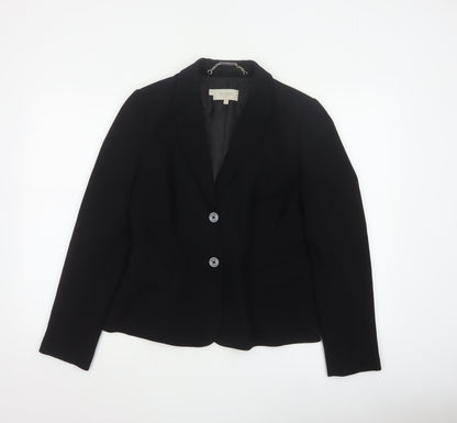 Hobbs Women’s Black UK 12 Tailored Single-Breasted Blazer Jacket