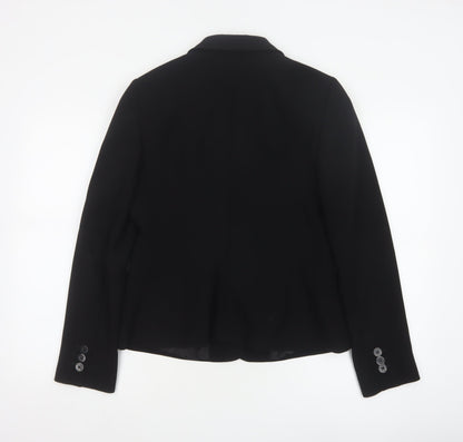 Hobbs Women’s Black UK 12 Tailored Single-Breasted Blazer Jacket