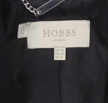 Hobbs Women’s Black UK 12 Tailored Single-Breasted Blazer Jacket