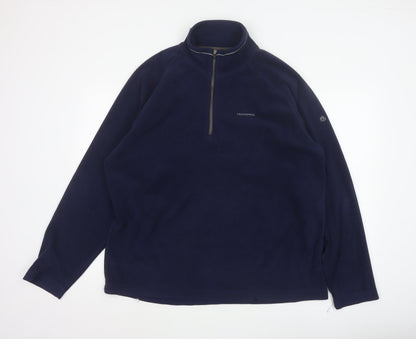 Craghoppers Men’s Blue XL 1/4 Zip Fleece Pullover Outdoor Sweatshirt