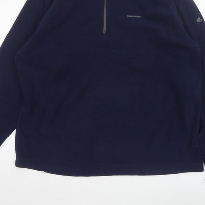 Craghoppers Men’s Blue XL 1/4 Zip Fleece Pullover Outdoor Sweatshirt