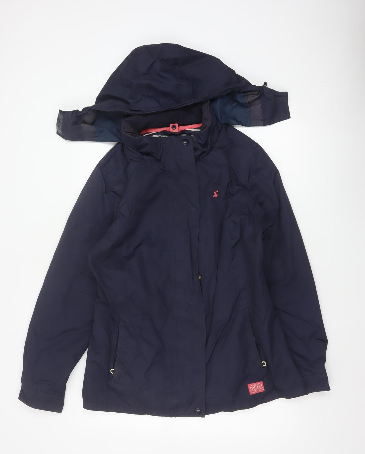 Joules Women’s Blue UK 14 Waterproof Hooded Rain Jacket