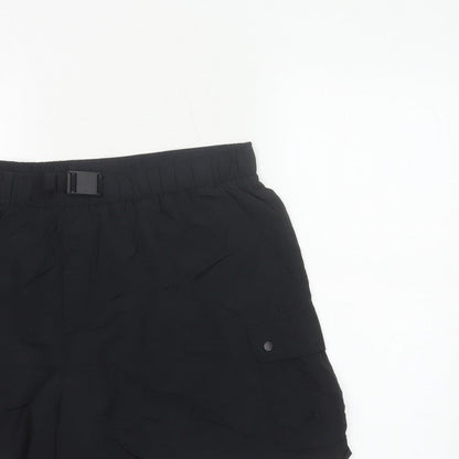 Goodmove Women’s Black Size 18 Cargo Utility Shorts Belted