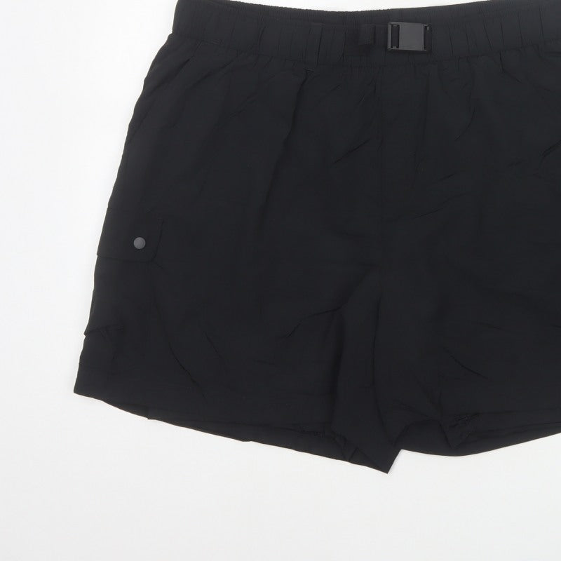 Goodmove Women’s Black Size 18 Cargo Utility Shorts Belted