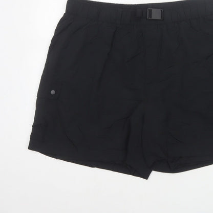 Goodmove Women’s Black Size 18 Cargo Utility Shorts Belted