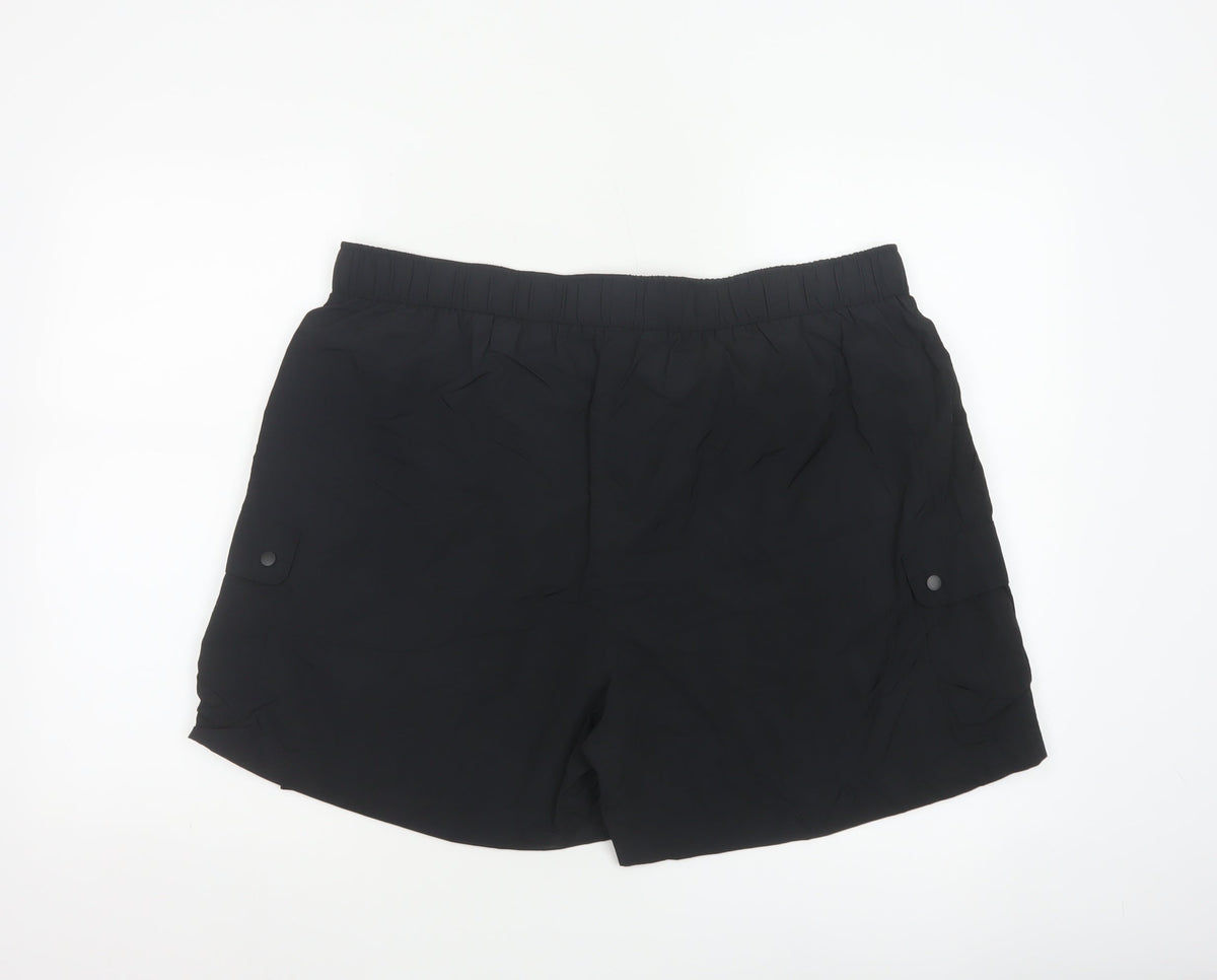 Goodmove Women’s Black Size 18 Cargo Utility Shorts Belted