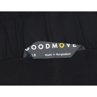 Goodmove Women’s Black Size 18 Cargo Utility Shorts Belted