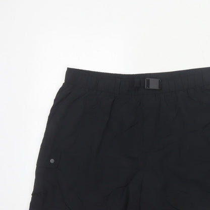 Goodmove Women’s Black Size 18 Cargo Utility Shorts Belted