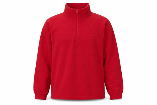 Trespass Men’s Red M Fleece 1/4 Zip High Neck Outdoor Sweatshirt