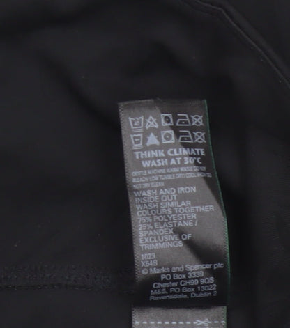 Marks & Spencer Women Black UK 12 High Waist Stretch Gym Leggings