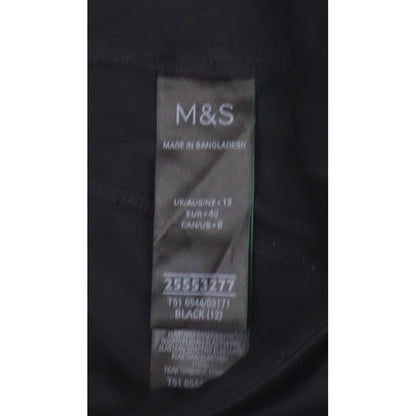 Marks & Spencer Women Black UK 12 High Waist Stretch Gym Leggings