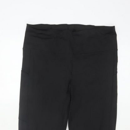 Marks & Spencer Women Black UK 12 High Waist Stretch Gym Leggings