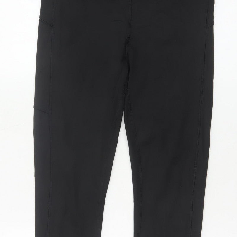 Marks & Spencer Women Black UK 12 High Waist Stretch Gym Leggings