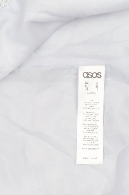 ASOS Women Grey UK 10 Knit Lined Open Jacket Cotton Blend