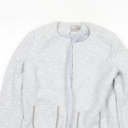 ASOS Women Grey UK 10 Knit Lined Open Jacket Cotton Blend