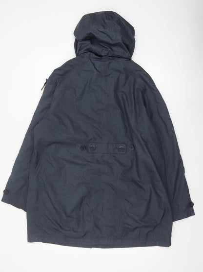Seasalt Women’s Blue Size 16 Hooded Waterproof Rain Coat Nautical