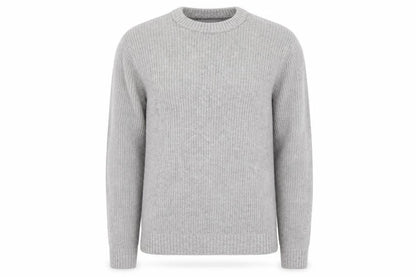 M&S Men Grey Large Wool Rich Chunky Knit Crew Neck Pullover Jumper