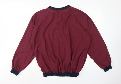 Mileta Men’s Red XL V-Neck Pullover Sweatshirt Made in England